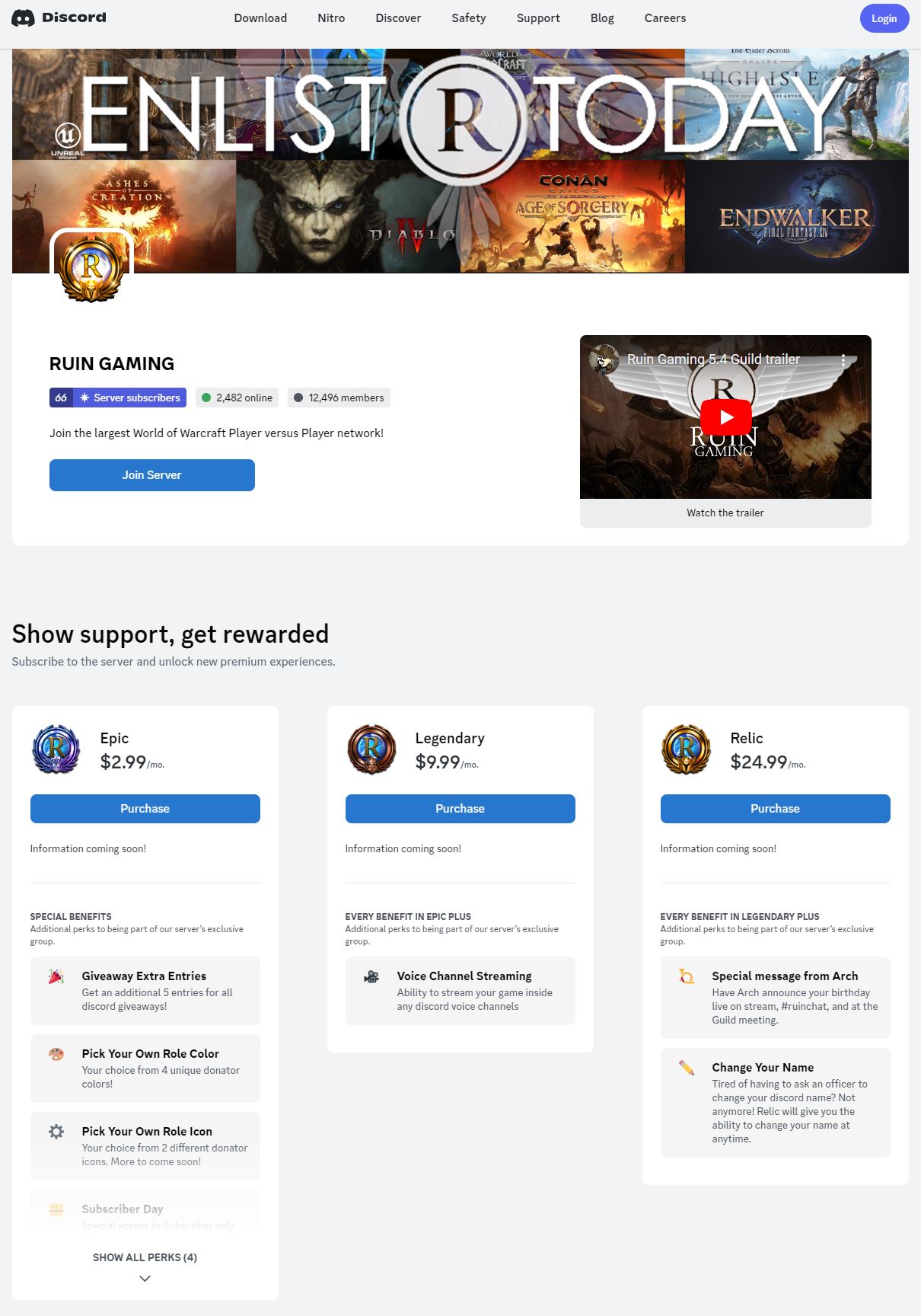 Members Page – Discord