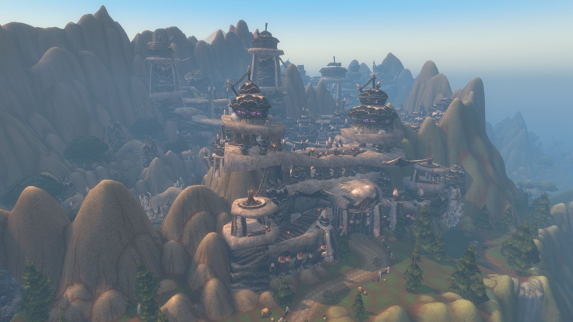 World of Warcraft: Forever screenshot of a cliffside fortress